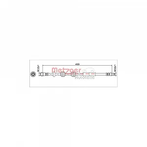 Тормозной шланг METZGER 4111776 GREENPARTS для MERCEDES-BENZ, передняя ось слева - Фото 1