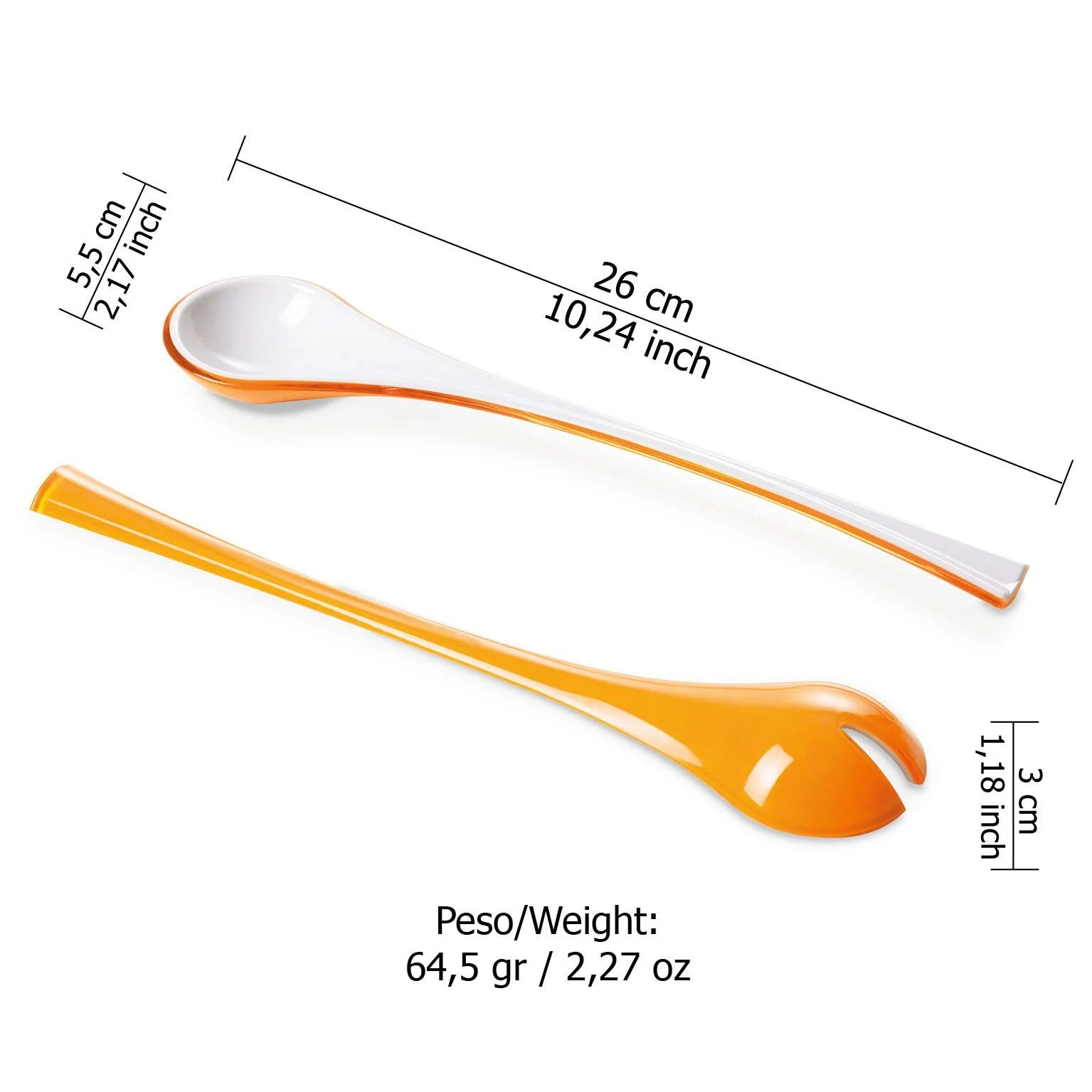 Салатне приладдя Omadadesign, біле та жовте, фото №7