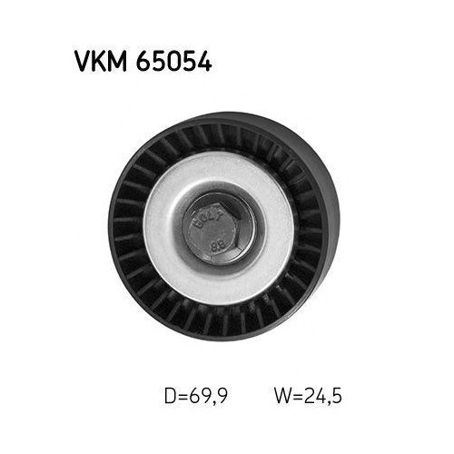 Ролик направляющий/обводной, поликлиновой ремень SKF VKM 65054 для CHRYSLER CITROËN FIAT, фото №2