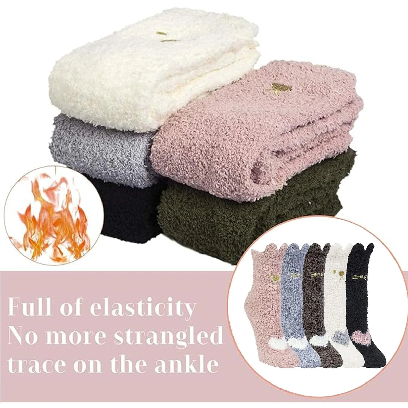Набір шкарпеток Cuddly, 6 шт., жіночі, розмір 39-42, фото №4
