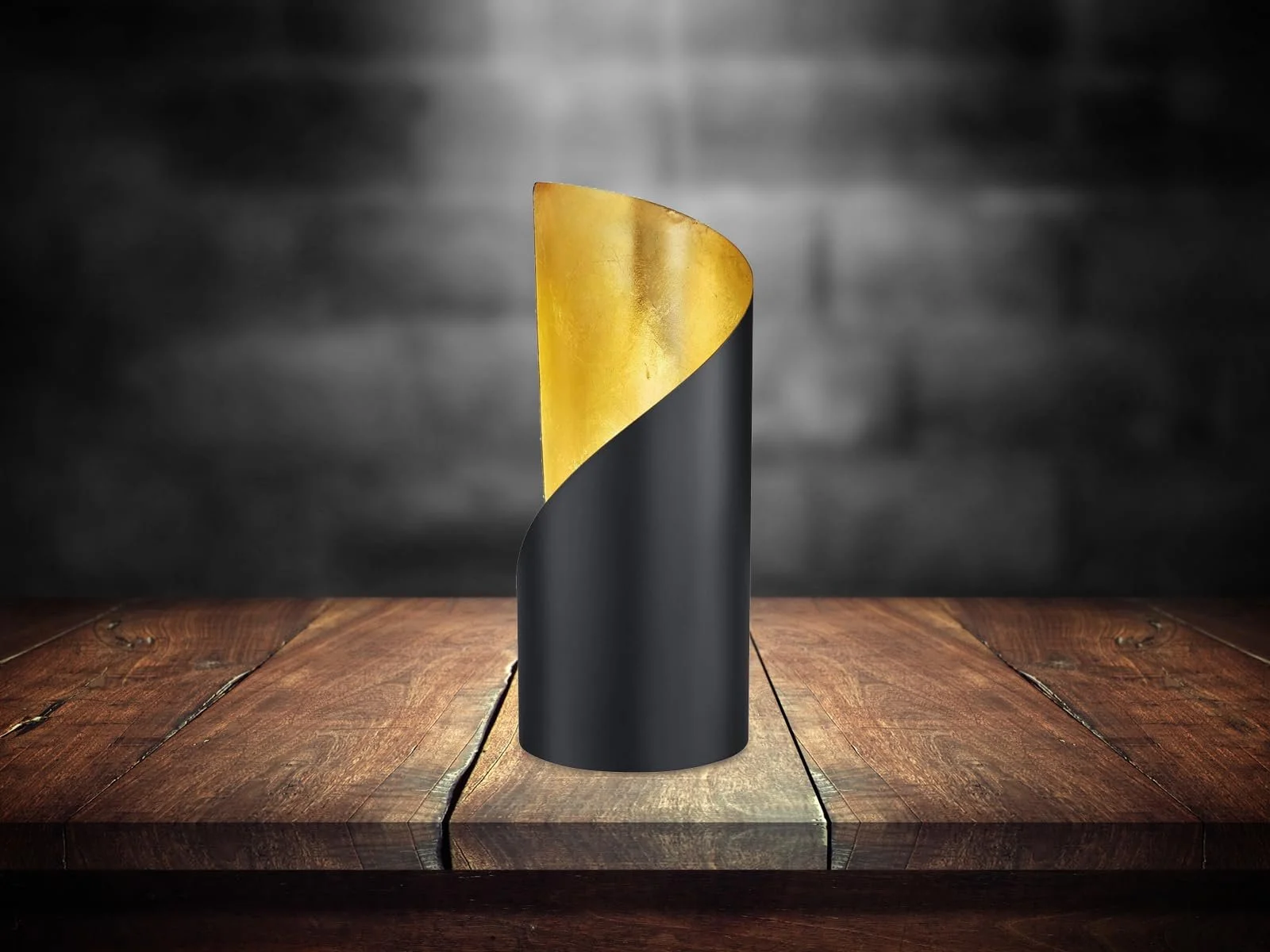 Настільна лампа Reality Leuchten Frank Металева E14 10 x 10 x 24 см Матовий чорний/Золото, фото №6