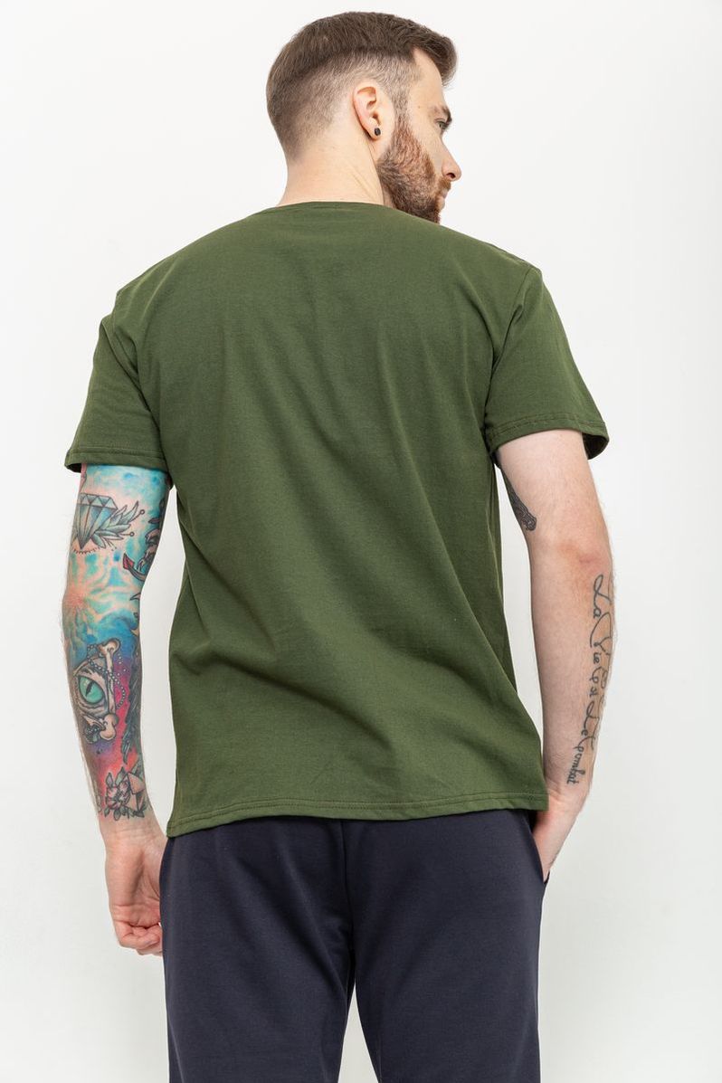 Футболка мужская Тризуб цвет хаки 226R026, фото №4 Футболка мужская Тризуб цвет хаки 226R026, фото №4