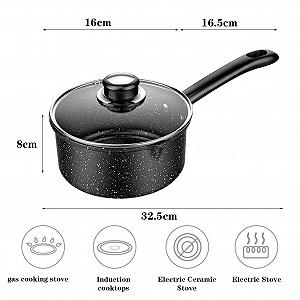 Кастрюля WAVATA 16 см с крышкой, Индукционная, Антипригарная, 1.5 Л, Универсальная (16 см) цена на synthetic.ua - Фото 1 Кастрюля WAVATA 16 см с крышкой, Индукционная, Антипригарная, 1.5 Л, Универсальная (16 см) synthetic.ua - Фото 1