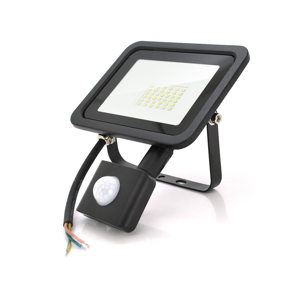 Прожектор SLIM SENSOR LED RITAR RT-FLOOD/MS30A, 30W 36xSMD2835 IP65 3000Lm 6500K 100 PF>0.9 Ra>70, 185*200*25mm, фото №1