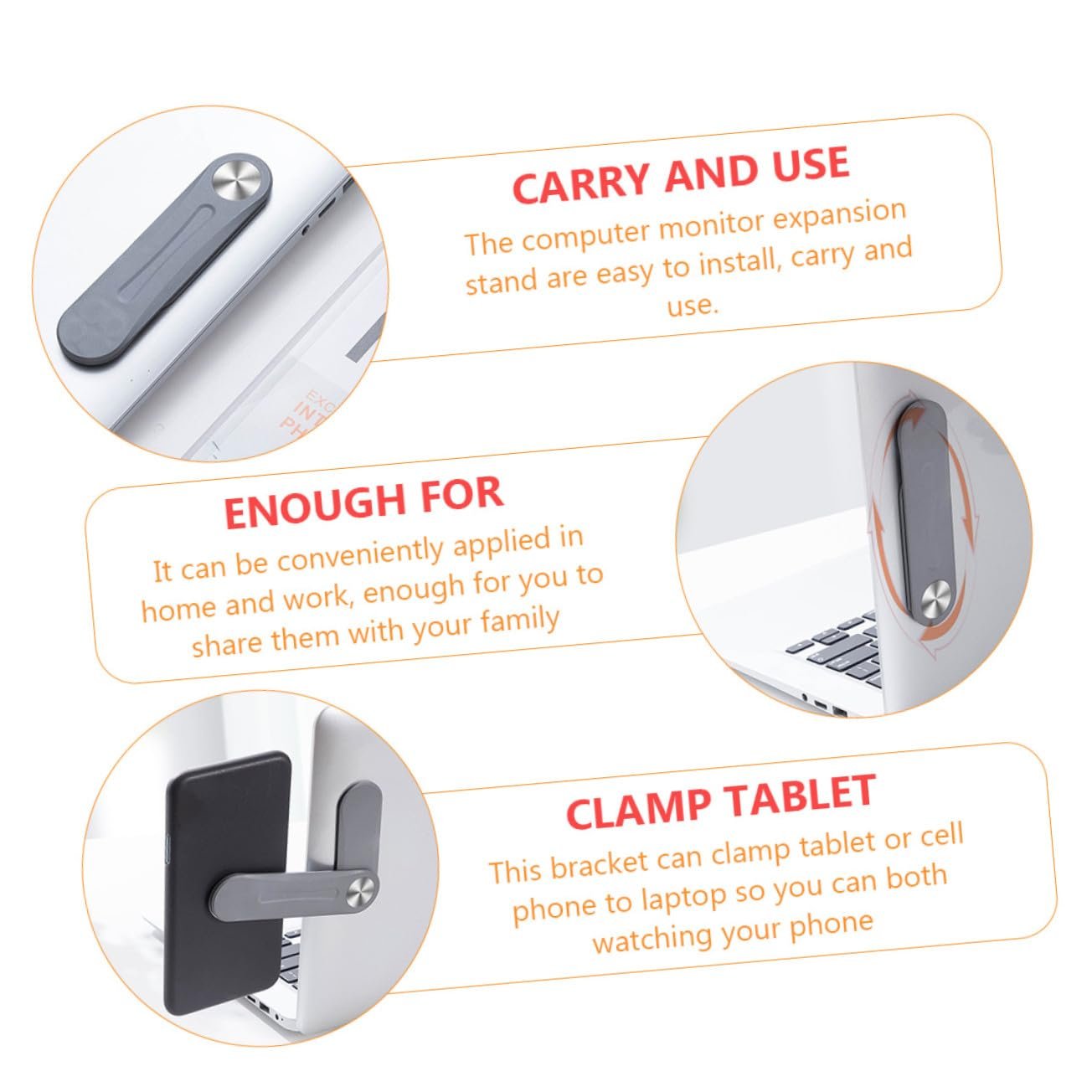 Портативная складная подставка для ноутбука и мобильного телефона из прочного материала, вращающаяся, простая в установке, практичная для работы и повседневного использования, совместима с, фото №6 Портативная складная подставка для ноутбука и мобильного телефона из прочного материала, вращающаяся, простая в установке, практичная для работы и повседневного использования, совместима с, фото №6