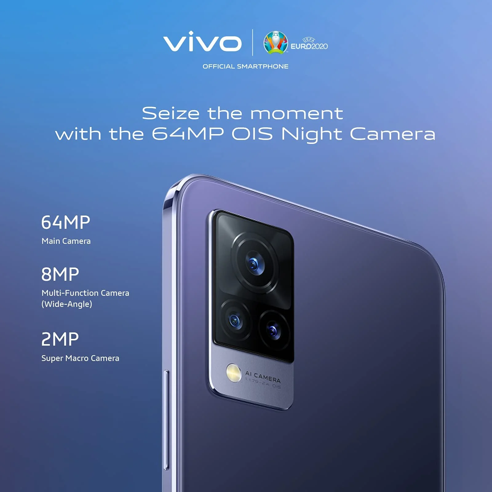Смартфон VIVO V21 5G 6.44 дюйма 8GB 128GB Dual SIM Dusk Blue, фото №3