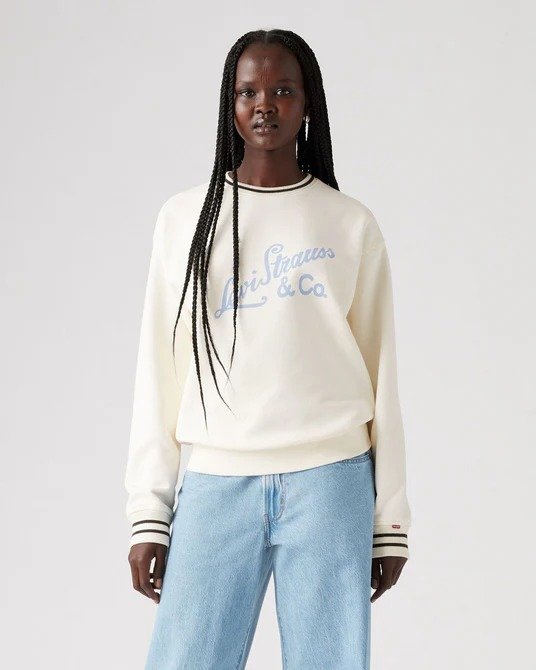 Жіночий світшот LEVIS HERITAGE SPORT CREW Archival Script - XS, фото №1