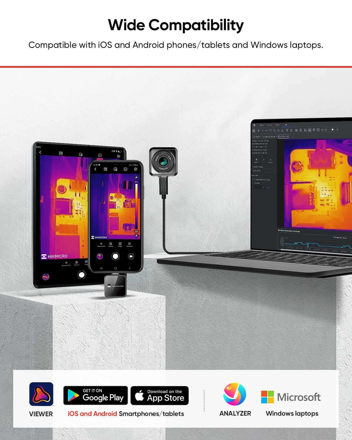 Тепловізійна камера HikMicro Mini 2 Plus V2 Чорний, фото №6