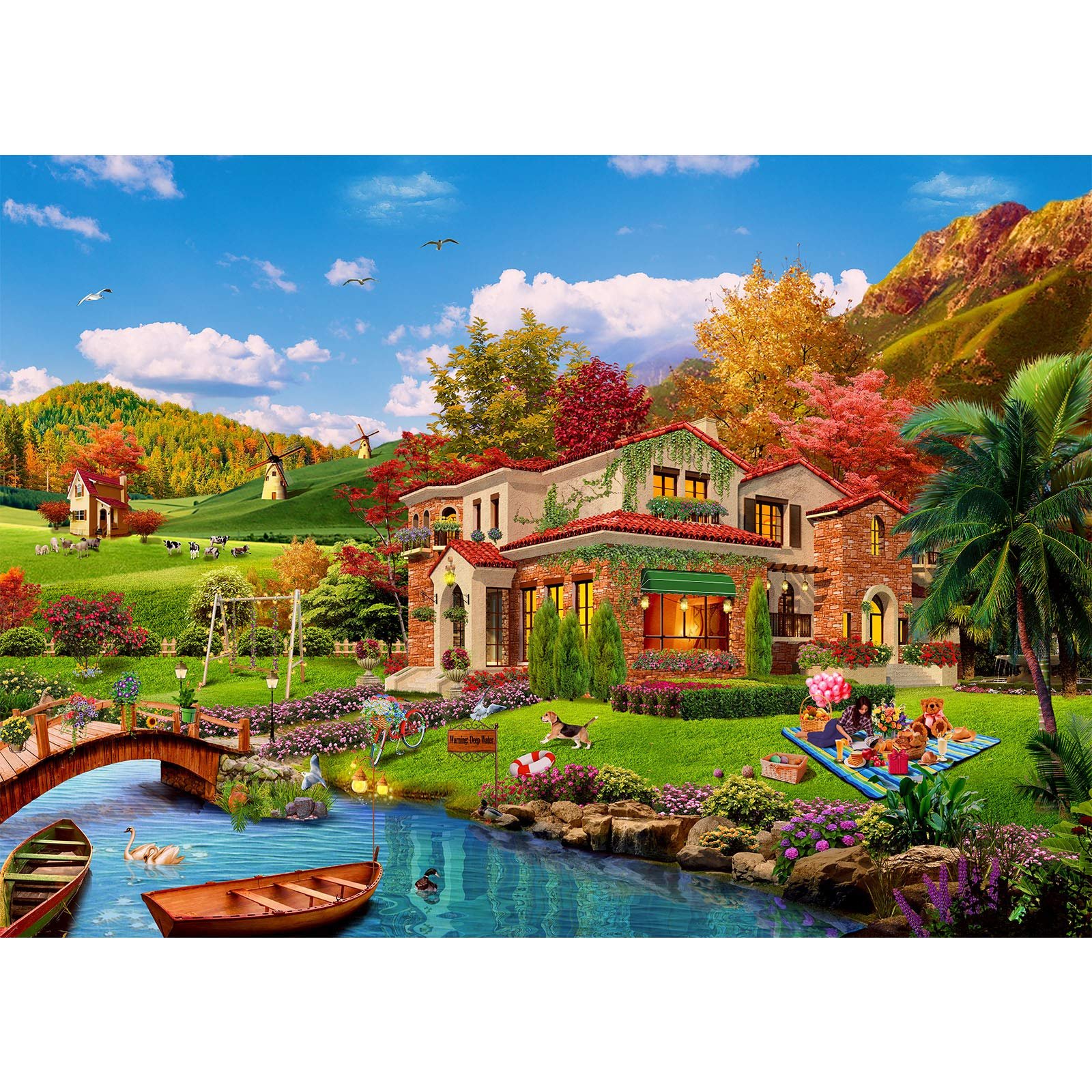 Пазл Impossible Puzzle Romantic Holiday Homes 1000 деталей 14+ Різнокольоровий, фото №1