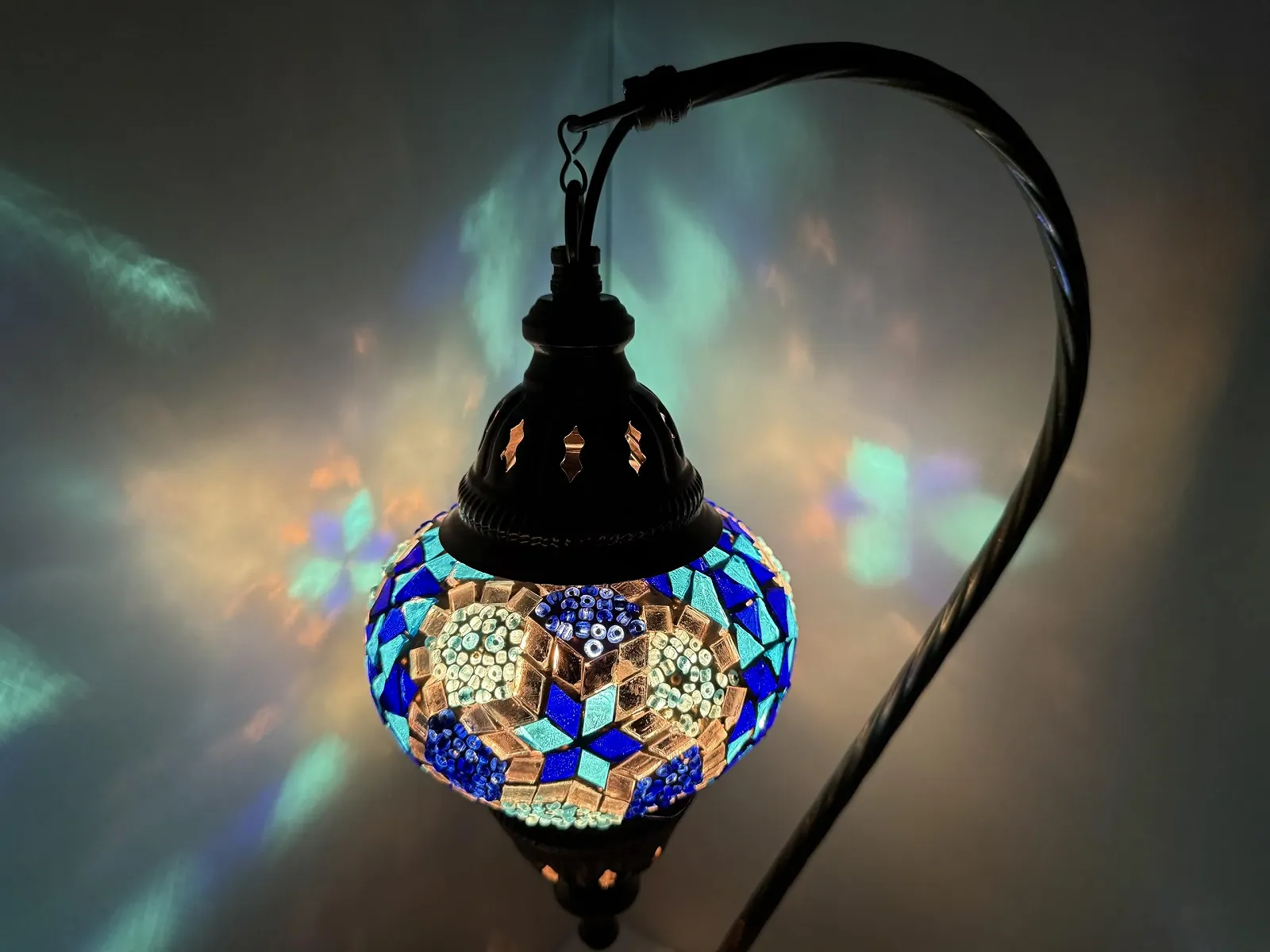 Настільна лампа Samarkand Lights Mosaic Floor Lamp M Oriental Turkish Blue Star, фото №5