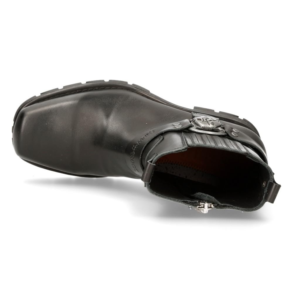 Ботинки New Rock M.7605C-C1 Унисекс Кожаные Черные на молнии, фото №7 Ботинки New Rock M.7605C-C1 Унисекс Кожаные Черные на молнии, фото №7