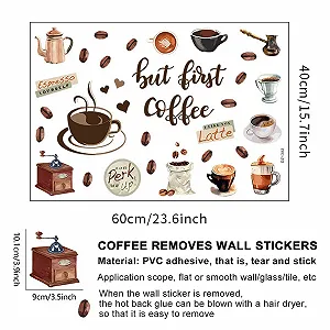 Настінні наклейки Кавові зерна 2 шт. Коричневий synthetic.ua - Фото 1