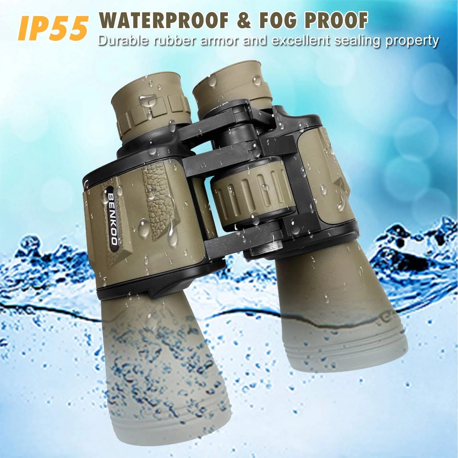 Бінокль 20x50 HD Night Vision Waterproof Professional FMC Lens, фото №8