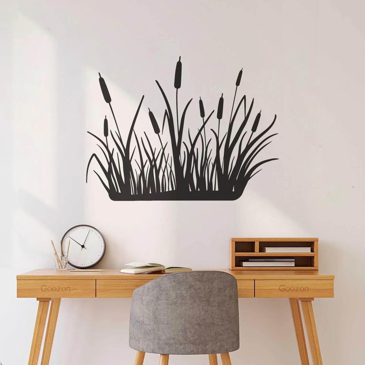 Наклейка на стіну Nature Reed Swamp Vinyl Wall Art 36 x 48 см Чорний, фото №2 Наклейка на стіну Nature Reed Swamp Vinyl Wall Art 36 x 48 см Чорний, фото №2