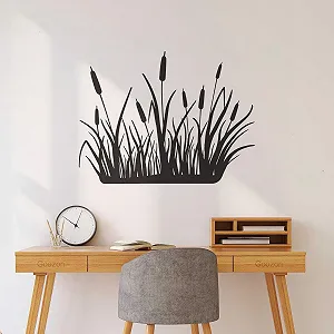 Наклейка на стіну Nature Reed Swamp Vinyl Wall Art 36 x 48 см Чорний synthetic.ua - Фото 1