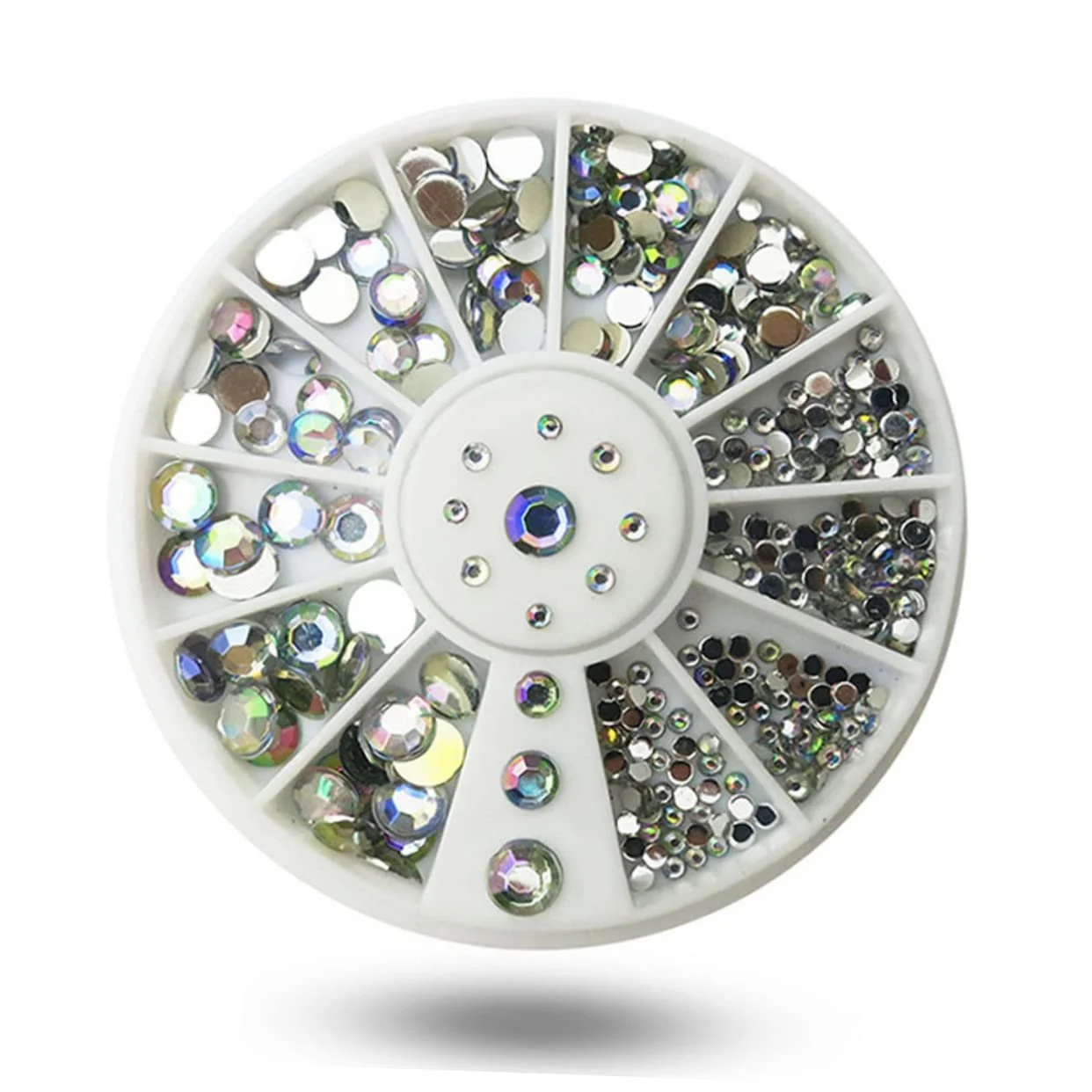Аксессуары для ногтей FRCOLOR 3 шт., кристаллы плоской формы, хрустальные бусины, стеклянные болты, AB бриллианты для ногтей с плоской задней частью, круглые стеклянные ногти для маникюра, фото №8