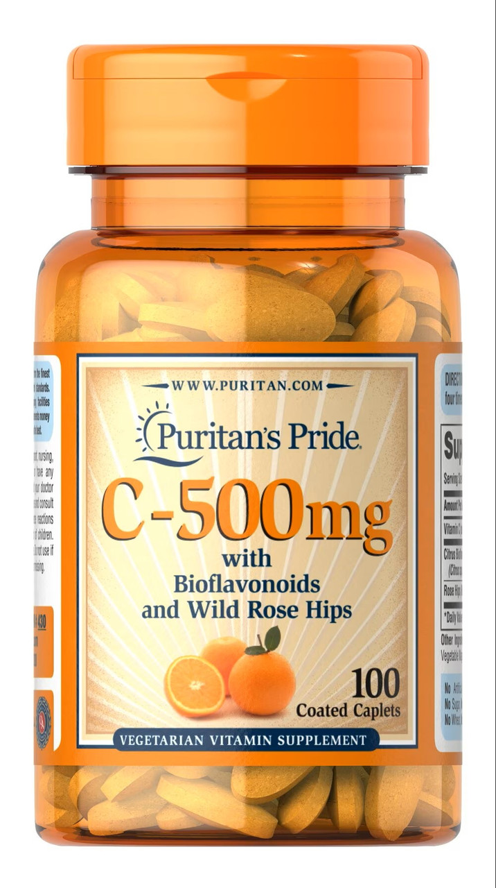 Витамин С Puritan's Pride Vitamin C 500 mg with Citrus Bioflavonoids and Rose Hips 100 caps, фото №1 Витамин С Puritan's Pride Vitamin C 500 mg with Citrus Bioflavonoids and Rose Hips 100 caps, фото №1