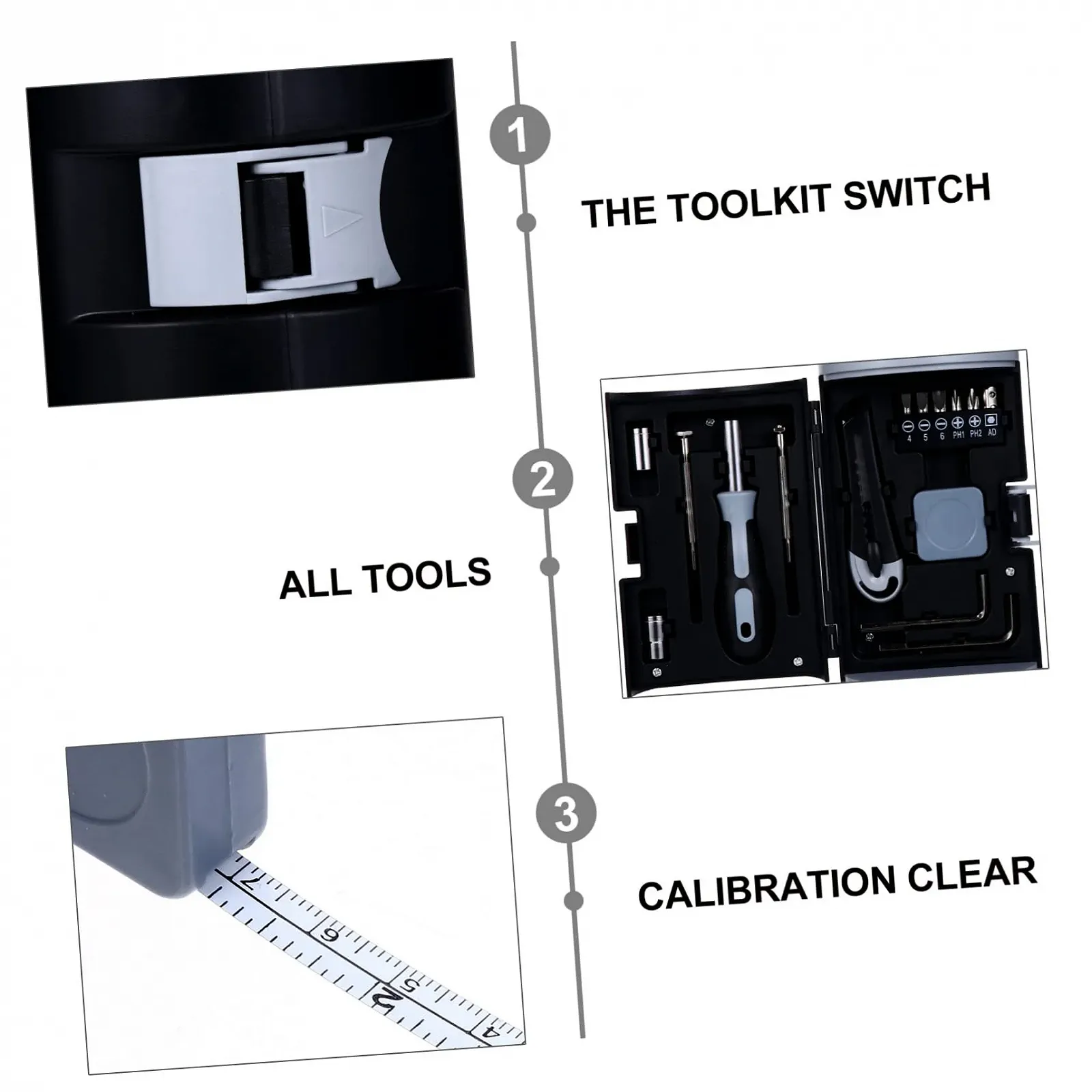 Фонарь-отвертка OSALADI Многофункциональный инструмент Мульти отвертка для кемпинга на открытом воздухе Фонарь для кемпинга Углеродистая сталь Бытовой, фото №3