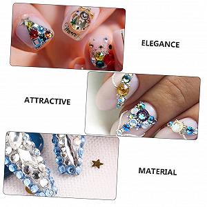 Стразы для ногтей Healeved Bunte, блестящие, для маникюра, набор для праздников и творчества synthetic.ua - Фото 1