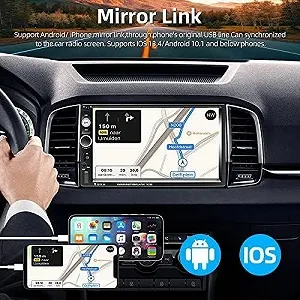 Автомагнітола Podofo / 7" / Сенсорна / Bluetooth / USB / AUX / FM / TF slot / 2DIN synthetic.ua - Фото 1