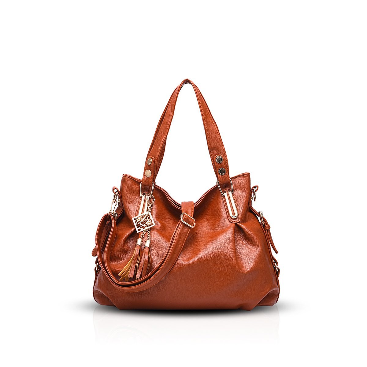 Сумка Nicole&Doris, жіноча, класична, повсякденна, модна, м'яка, портативна, на плече, месенджер, коричнева, фото №1