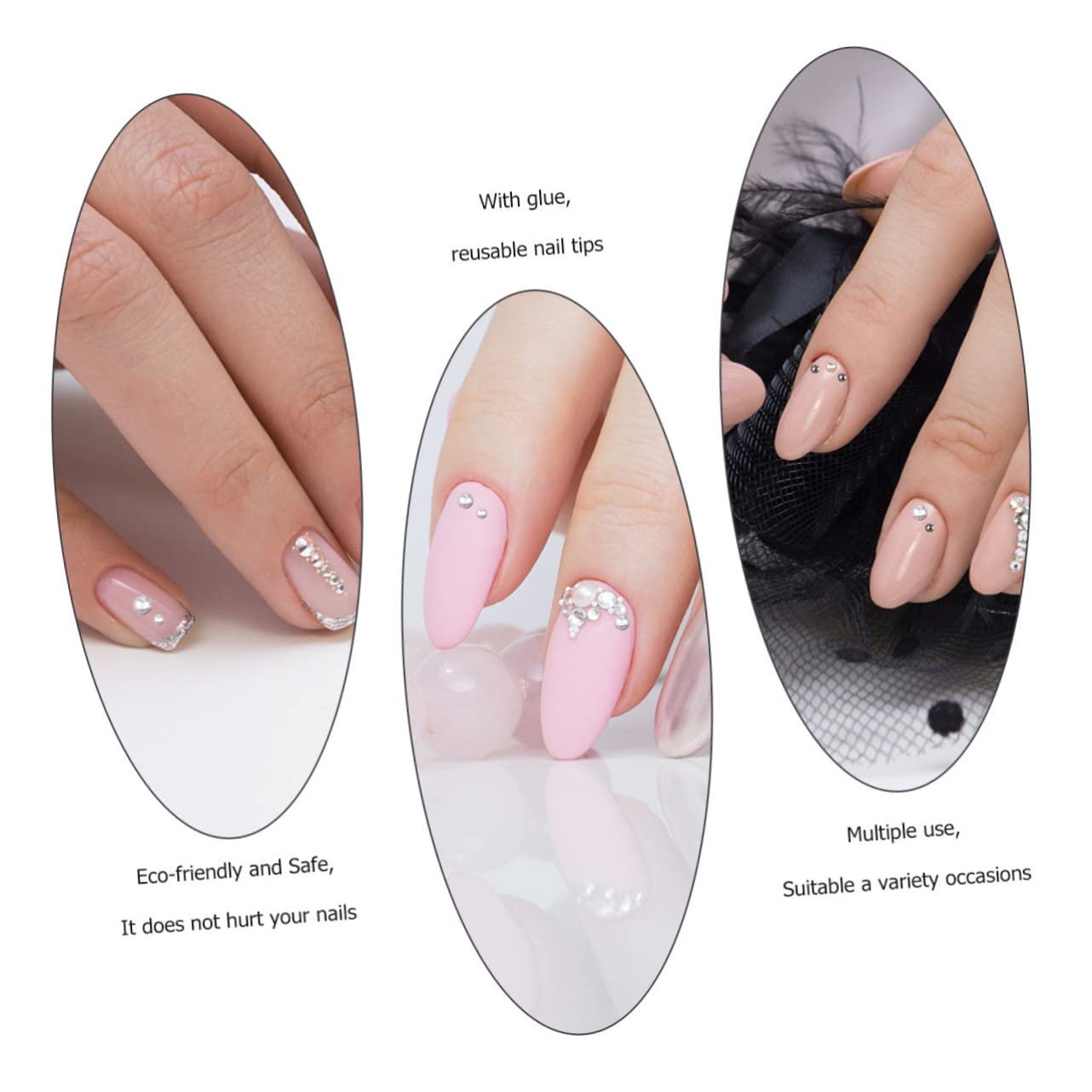 Маникюрные бусины Healvian, икорные бусины, 3D ногти, наклейки для ногтей, бусины для нейл-арта, жемчуг для рукоделия, хрустальные бусины для ногтей, самоцветы для нейл-арта, ассорти, фото №7