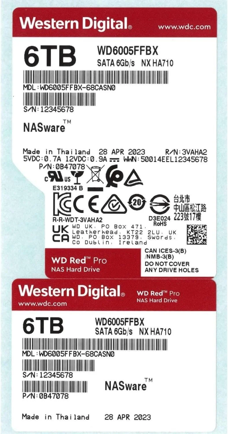 Внутрішній жорсткий диск 3.5" Western Digital Red Pro 6TB 7200 об\хв 287 Мб\с SATA III (WD6005FFBX), фото №2