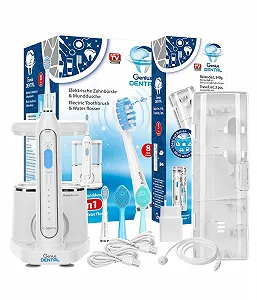 Електрична зубна щітка Genius Dental Hydro Fusion 2-in-1 13 предметів 3 режими 5 рівнів тиску води Акумуляторна - Фото 1