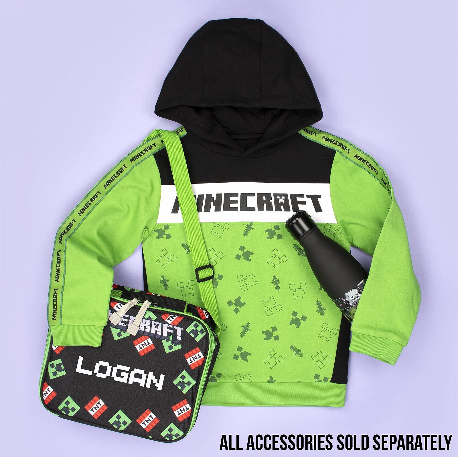 Худи Minecraft Хлопок Черный / Зеленый, фото №3