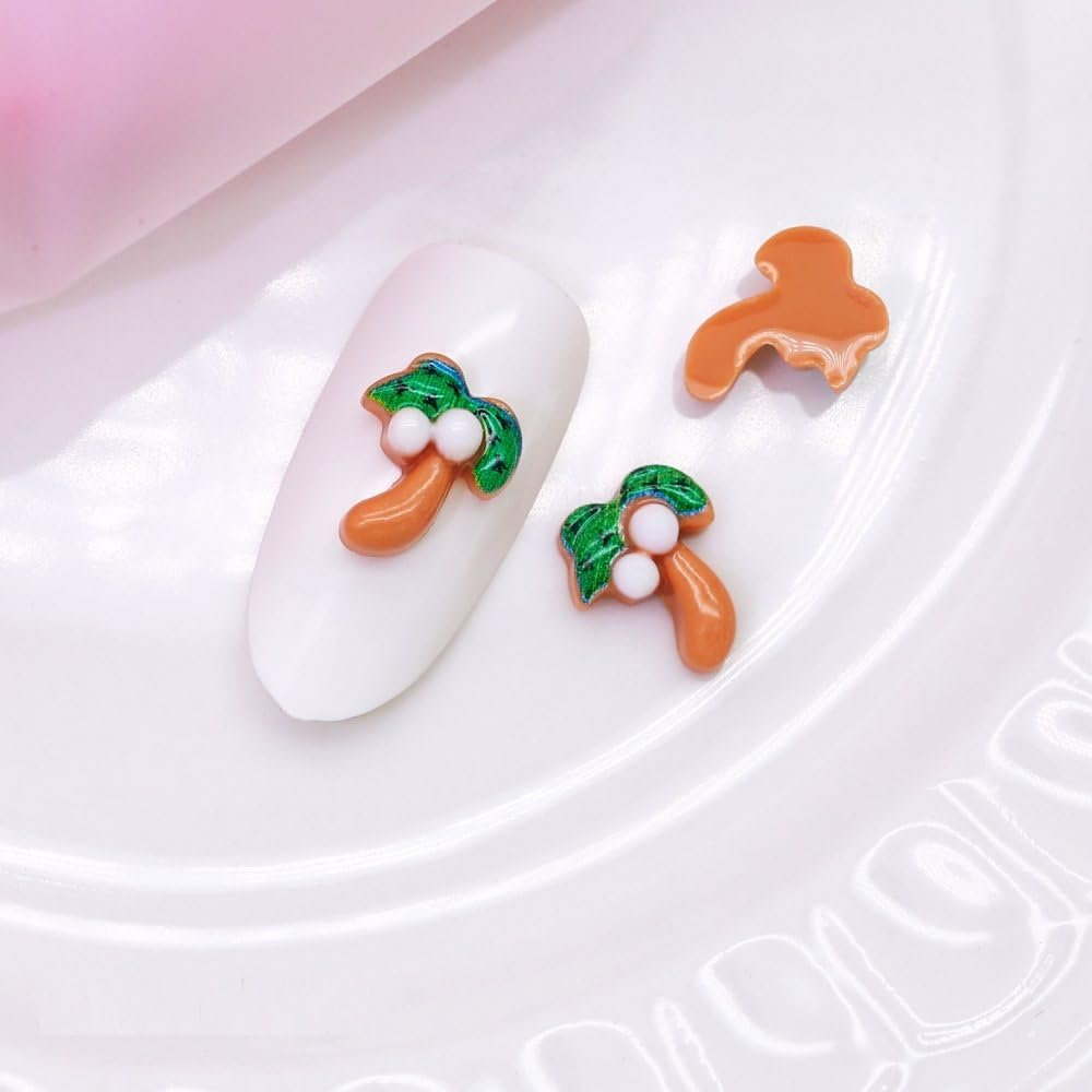 Прикраси для нігтів qbodp, 100 шт, Кокосова пальма з смоли, фото №1