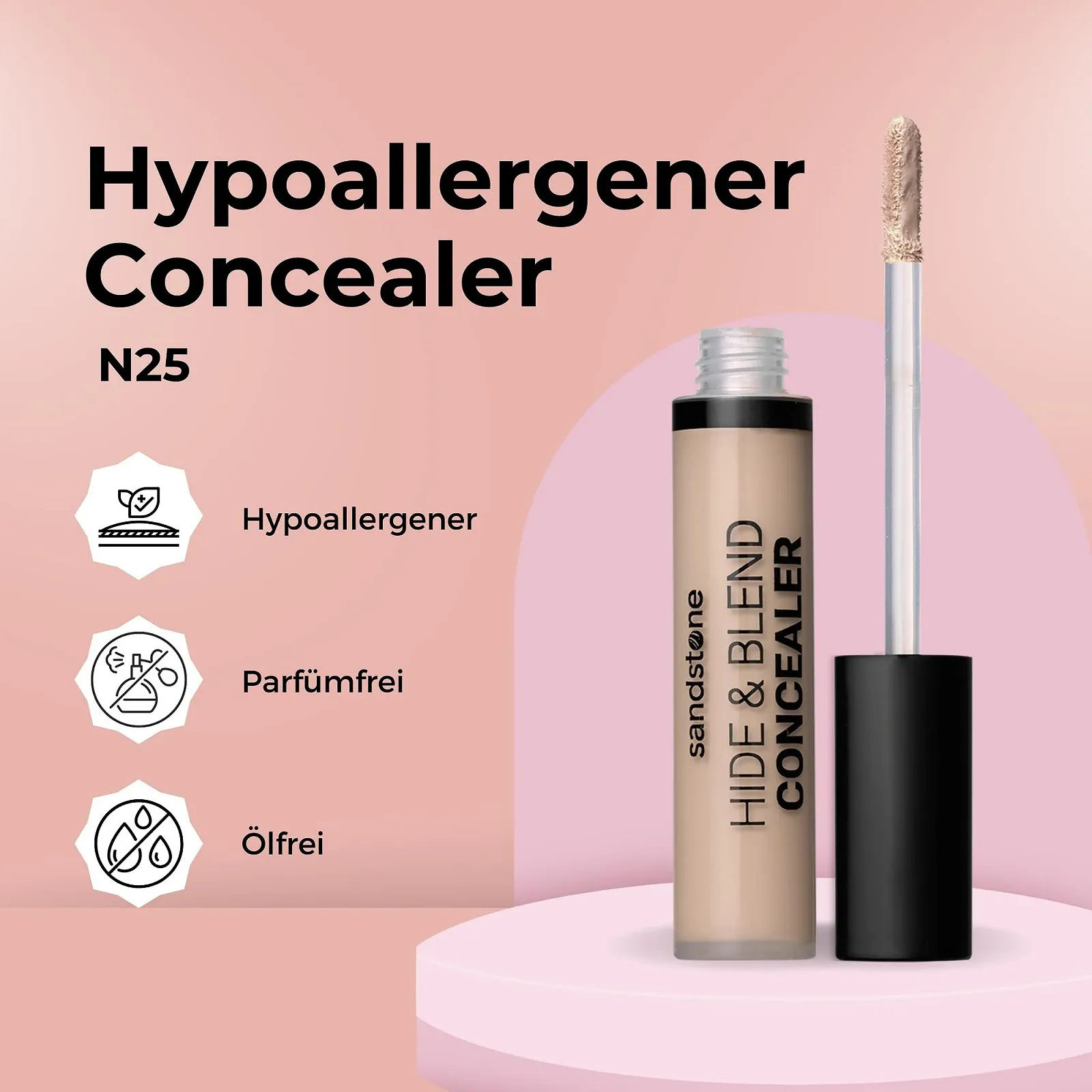 Консилер Sandstone Scandinavia Hypoallergenic Beige N25, фото №3