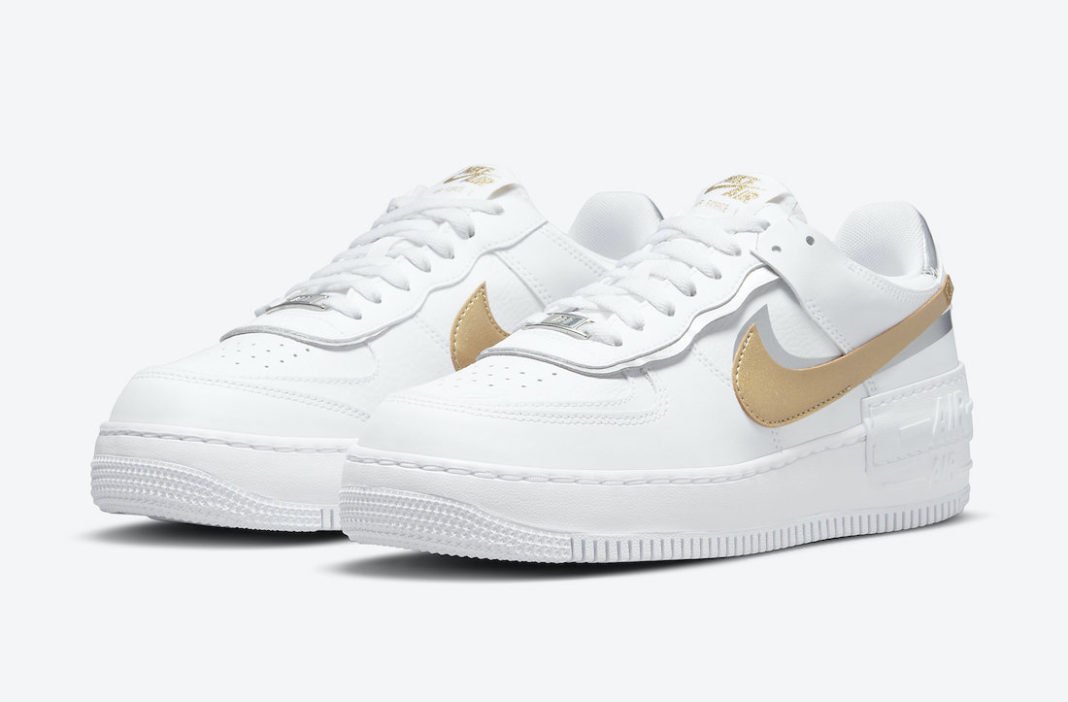 Кроссовки Nike Air Force 1 Low Shadow White Gold 39, фото №5