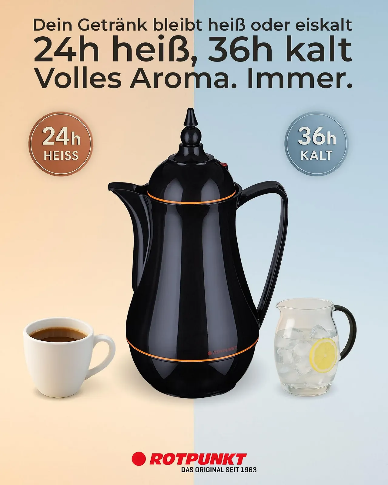 Термос-кавник ROTPUNKT 915 SEMA 0.5 літра Двофункціональна гвинтова кришка Без BPA, фото №3