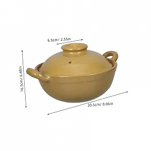 Глиняный горшок GLEAVI С двойными ручками традиционный антипригарный для риса и супа synthetic.ua - Фото 1