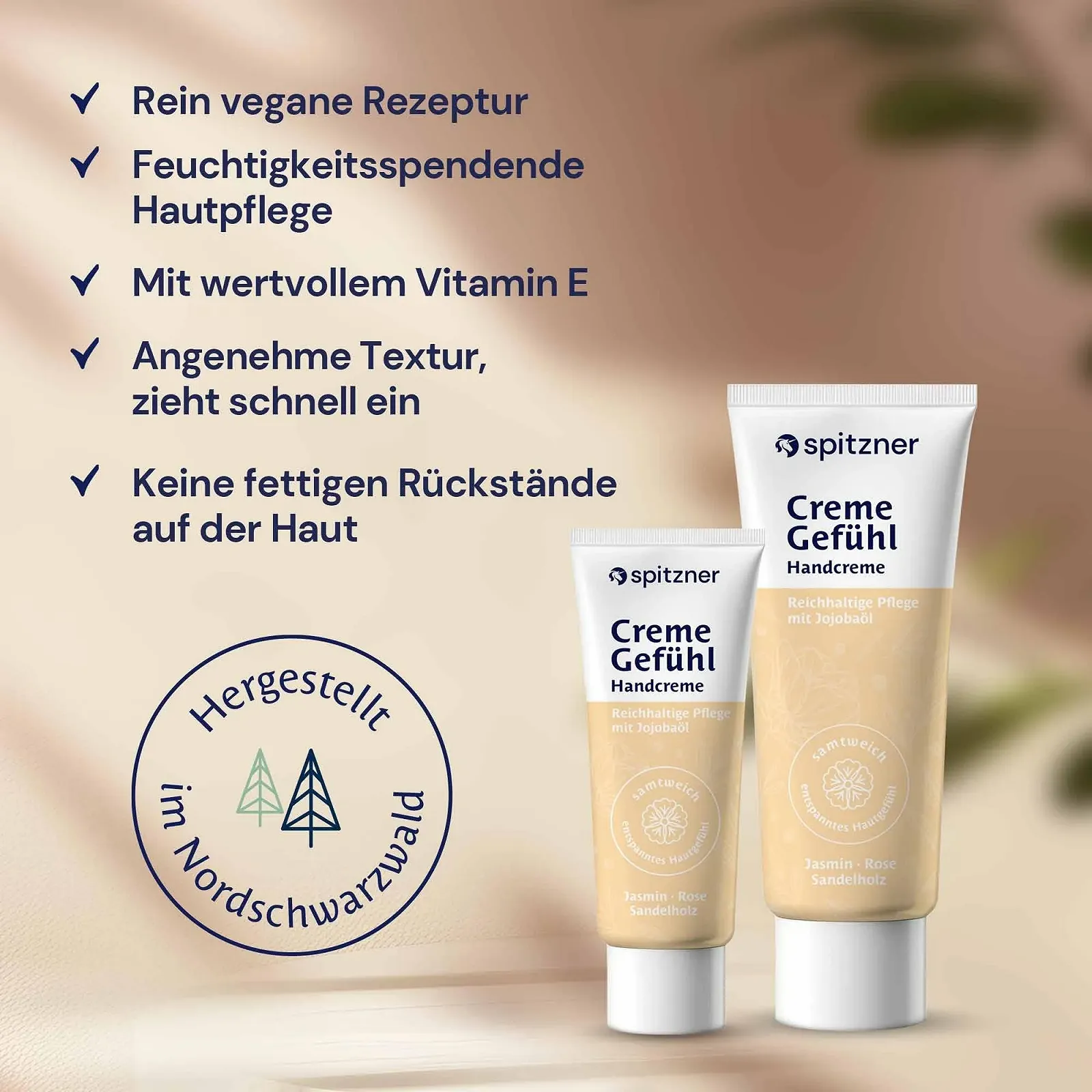 Крем для рук Spitzner Feeling Вітамін Е для сухої та потрісканої шкіри Живильний 50 г, фото №3 Крем для рук Spitzner Feeling Вітамін Е для сухої та потрісканої шкіри Живильний 50 г, фото №3