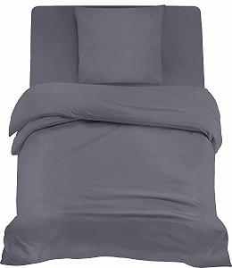Комплект постельного белья Utopia Bedding из 3 предметов, микрофибра, 135 x 200 см, 90 x 200 см, 80 x 80 см, серый - Фото 1