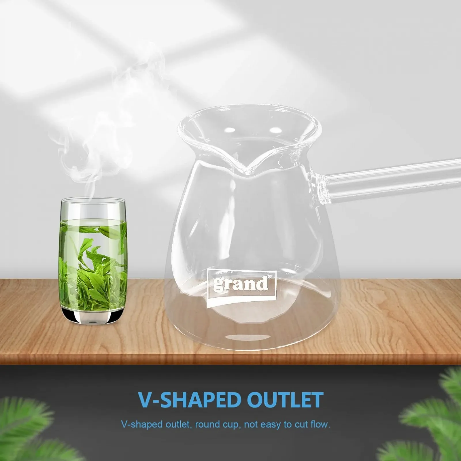 Кофейник Стеклянный Luxshiny Турецкий 450 мл, фото №8