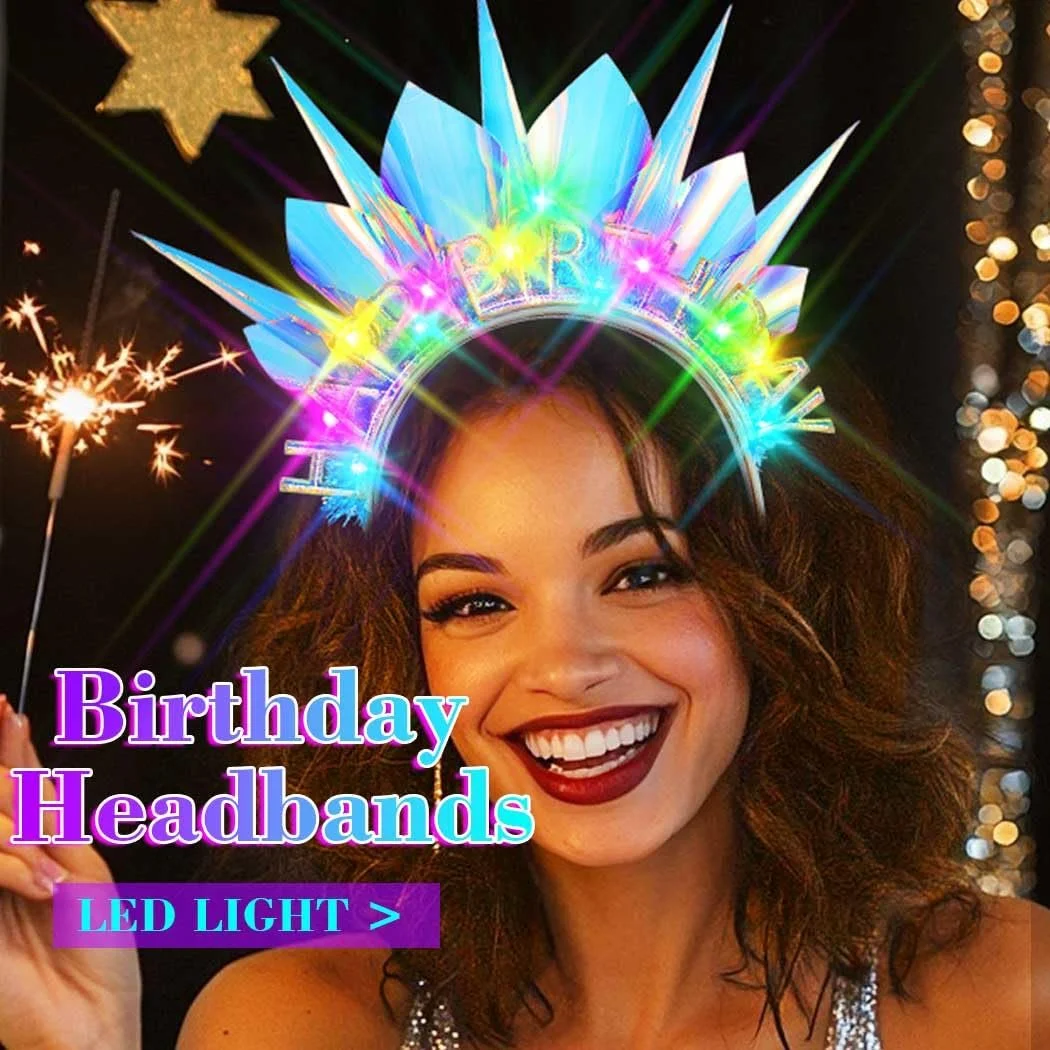 Обруч-корона на день народження зі світлодіодами, фото №3