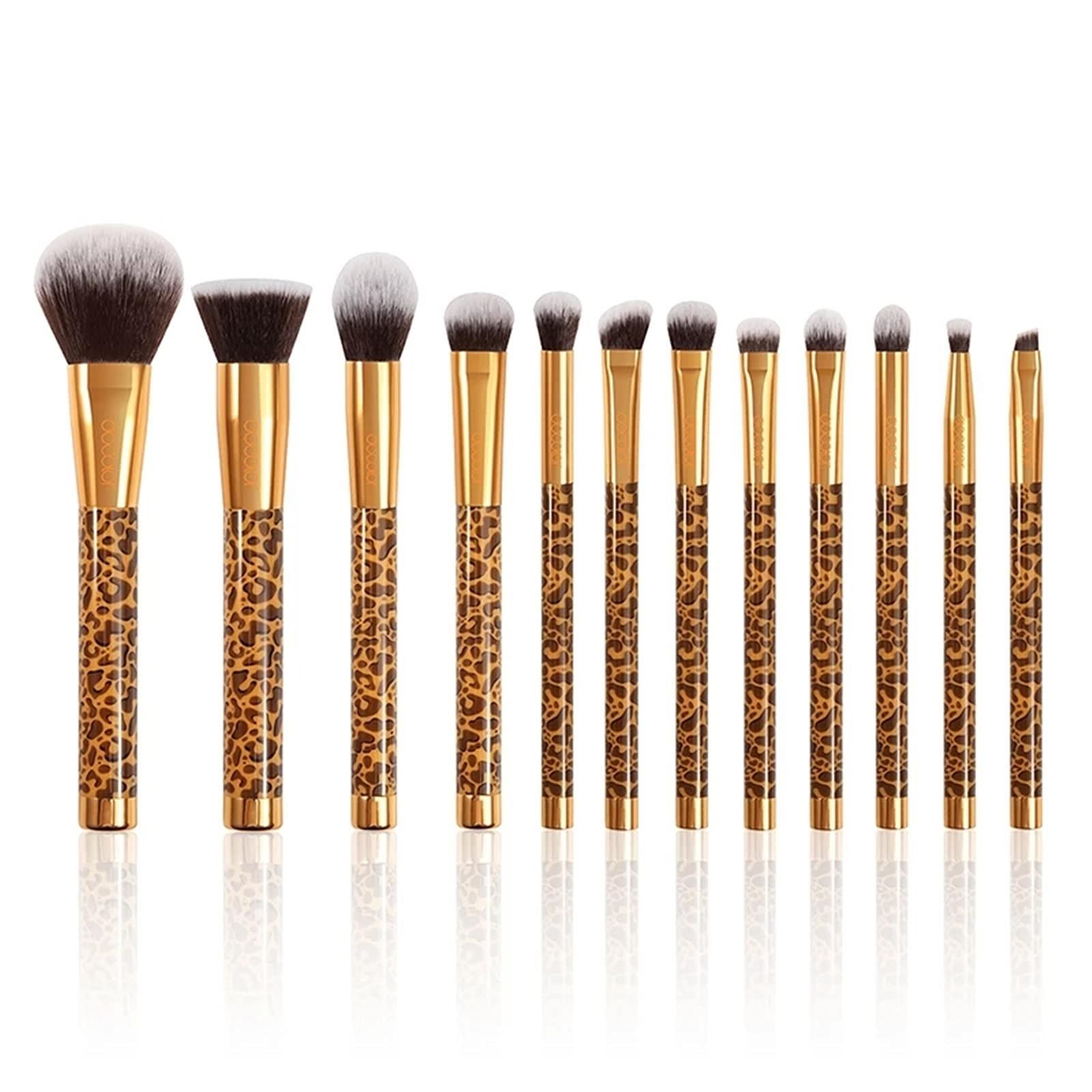 Набор кистей JTRHD Make-up 12 шт, синтетический волос, золотой, размер S, фото №1