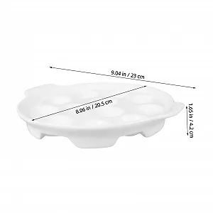 Форма для запікання равликів BESTYASH керамічна з комірками та ручками, біла synthetic.ua - Фото 1