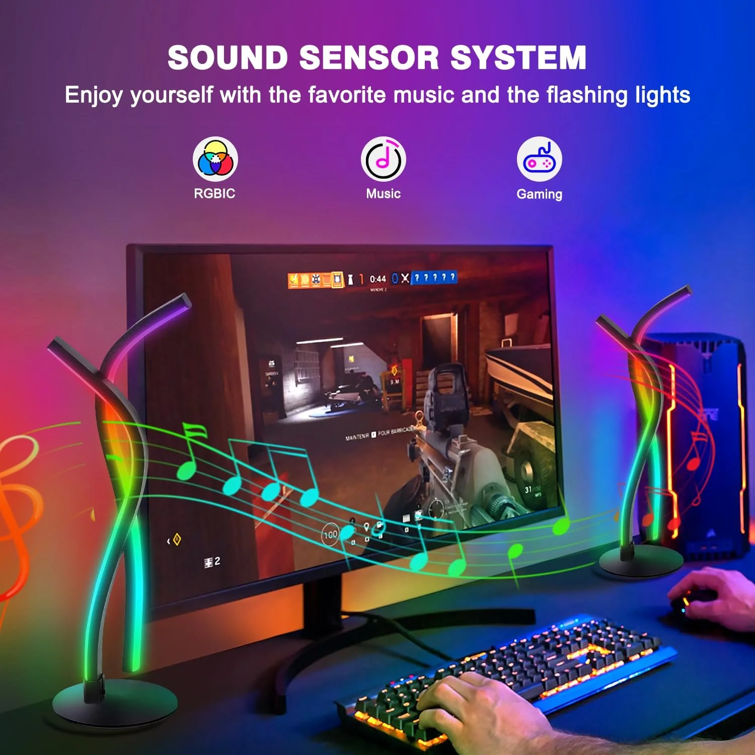 Настільна лампа LED Bedside Lamp RGB Warm White Dimmable Spiral App Control, фото №5