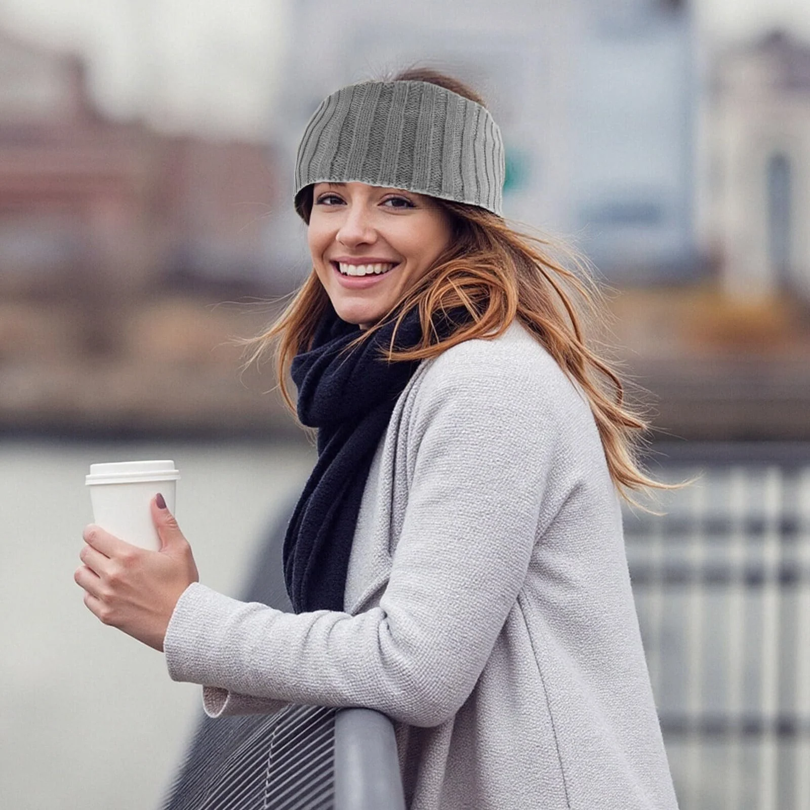 Набір із 3 зимових жіночих пов'язок на голову, фото №3