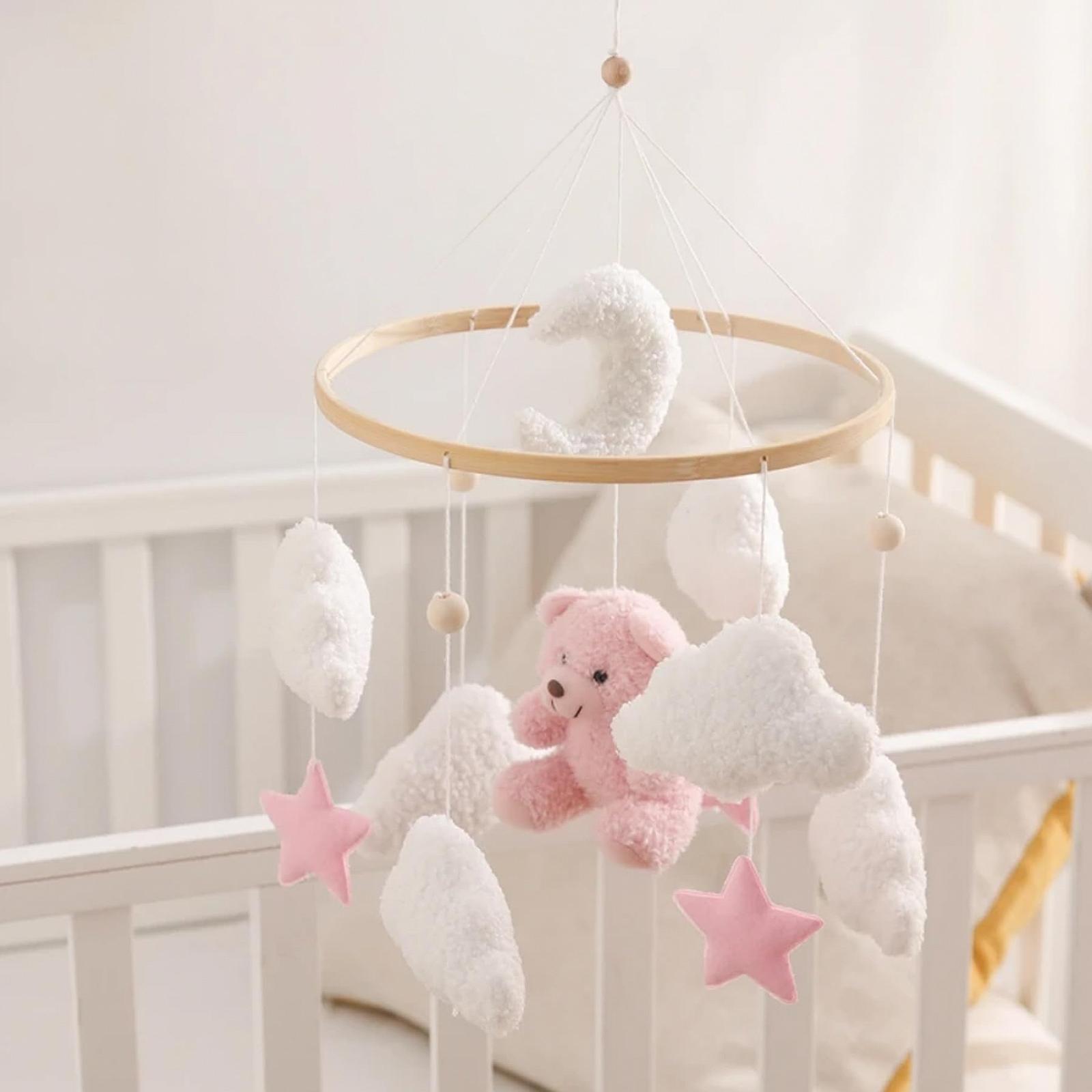 Мобіль дитячий Velvet Niedlicher Bären Teddy 17,7x9 дюймів для колиски 360°, фото №5