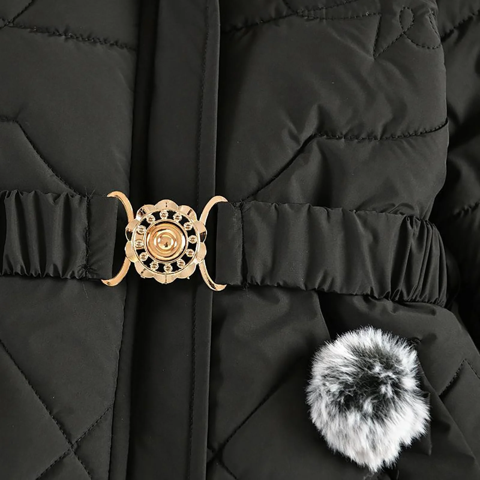 Зимова куртка для дівчат-підлітків, утеплена, фото №5