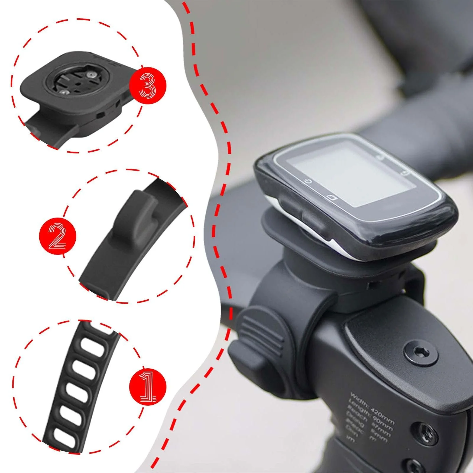 Крепление для велокомпьютера kowaku Adjustable Strap, фото №4