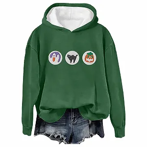 Женский Свитшот Generisch Свободный Пуловер с длинными рукавами для девушек-подростков Костюм на Хэллоуин - Фото 1