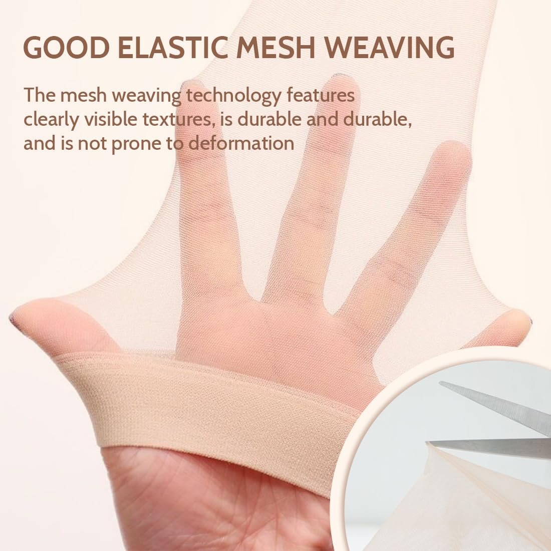 Носки женские до колена Легкие и Удобные Повседневные Гладкий Материал One Size до Колена Прозрачные Бежевый M, фото №3