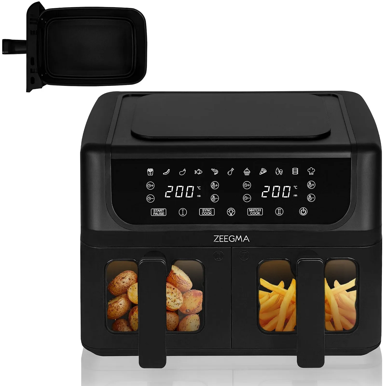 Мультипіч Zeegma Knapper Dual 1700 Вт 9 л 11 програм 60-200 °C Чорна, фото №1 Мультипіч Zeegma Knapper Dual 1700 Вт 9 л 11 програм 60-200 °C Чорна, фото №1