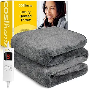 Электрическое одеяло Cosi Home Luxury с автоматическим отключением и защитой от перегрева 180 x 130 см - Фото 1