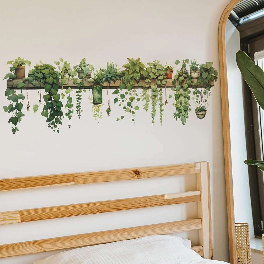 Наклейка на стену HGDESIGN Green Leaves Flower Vine B, фото №1